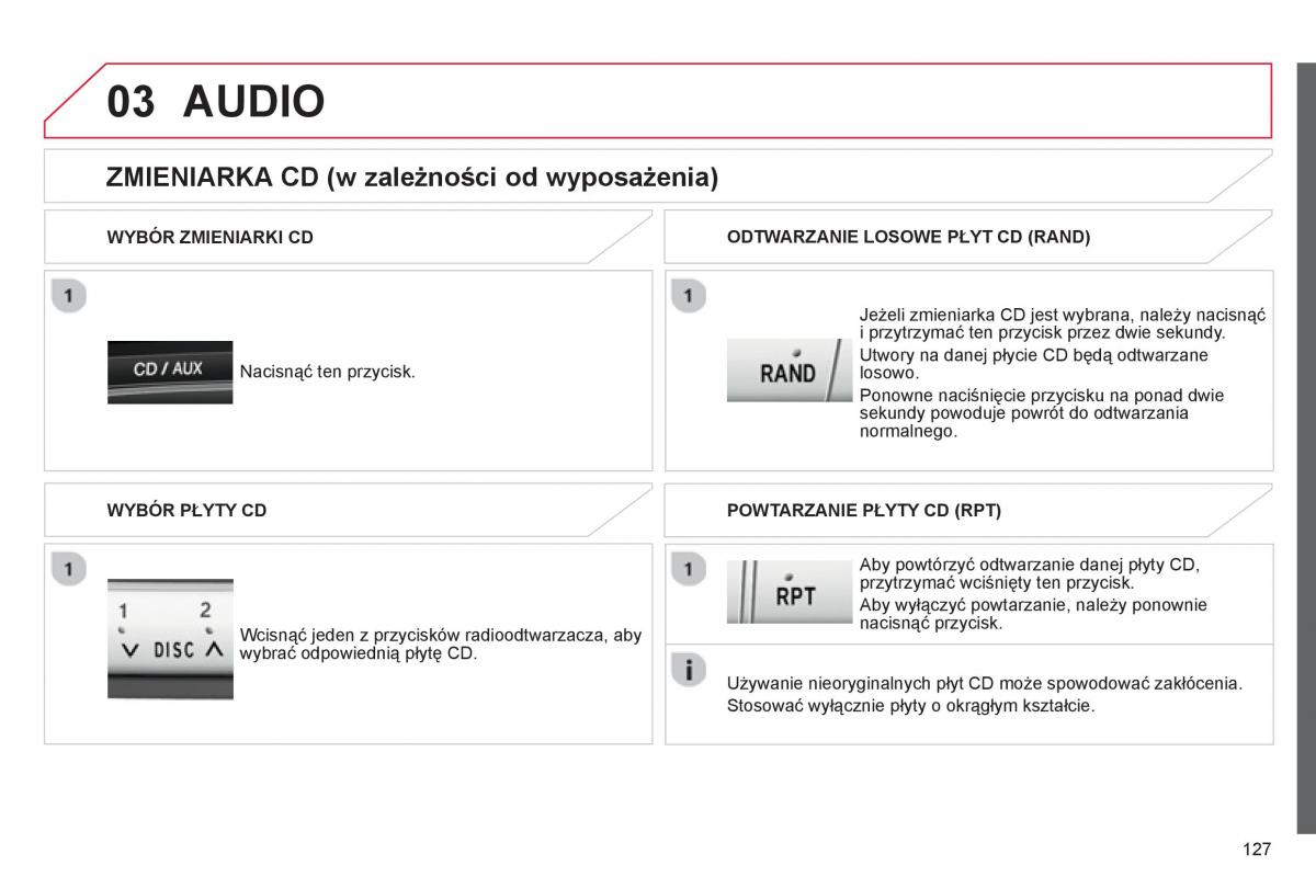 Citroen C1 I 1 instrukcja obslugi / page 129