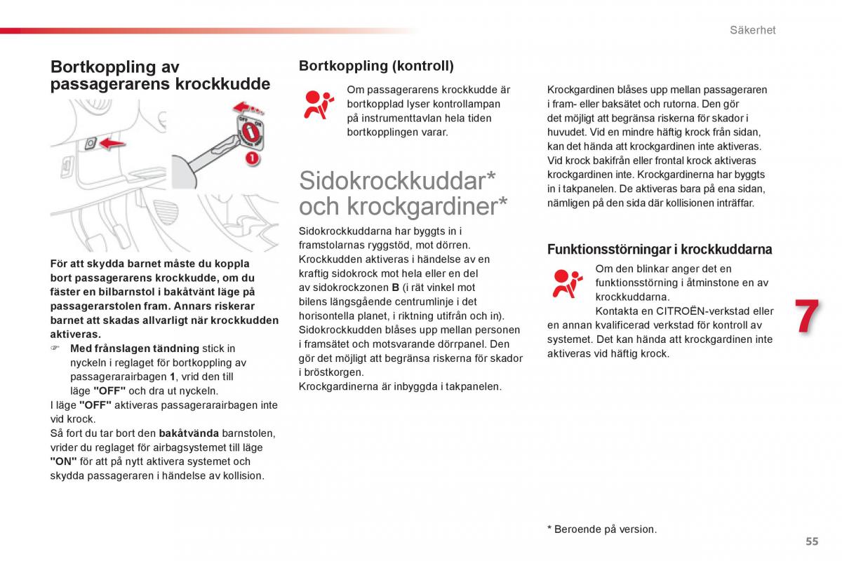 Citroen C1 I 1 instruktionsbok / page 57