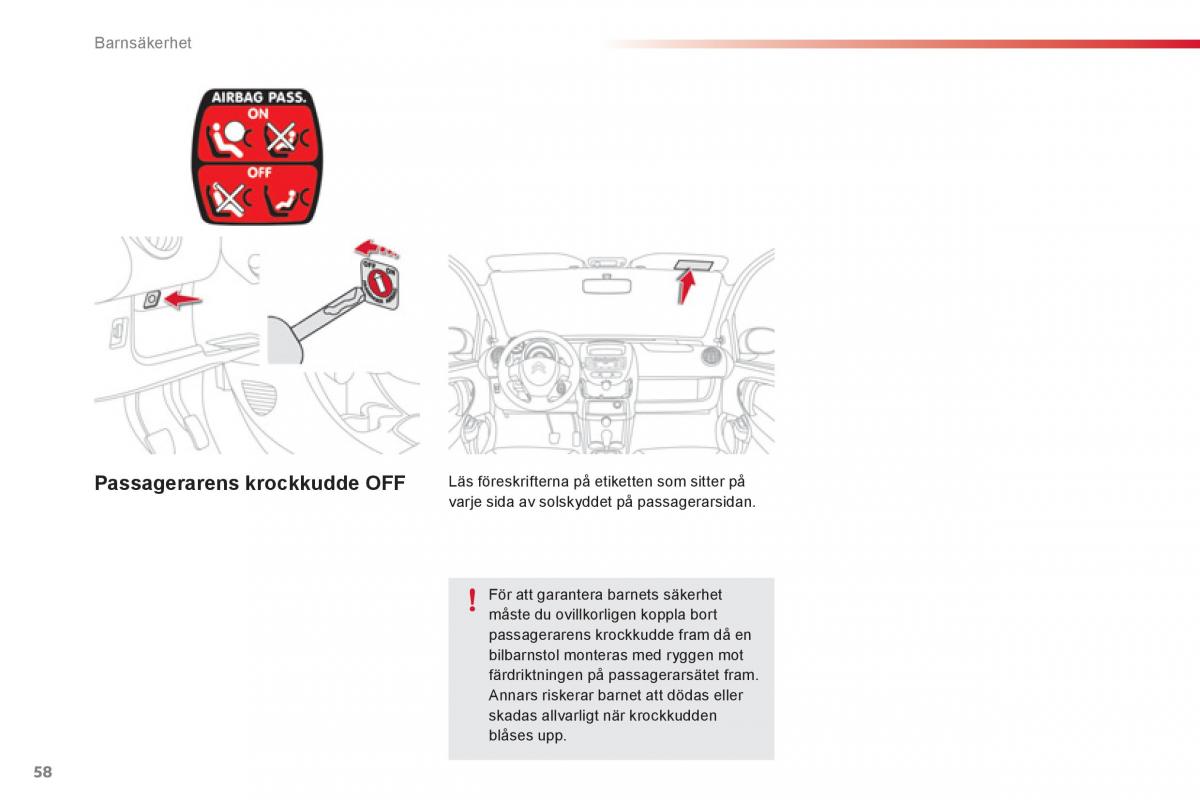 Citroen C1 I 1 instruktionsbok / page 60