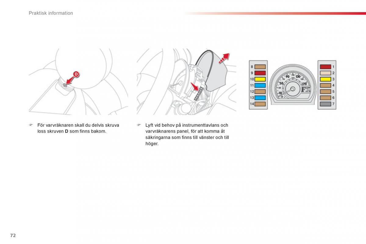 Citroen C1 I 1 instruktionsbok / page 74