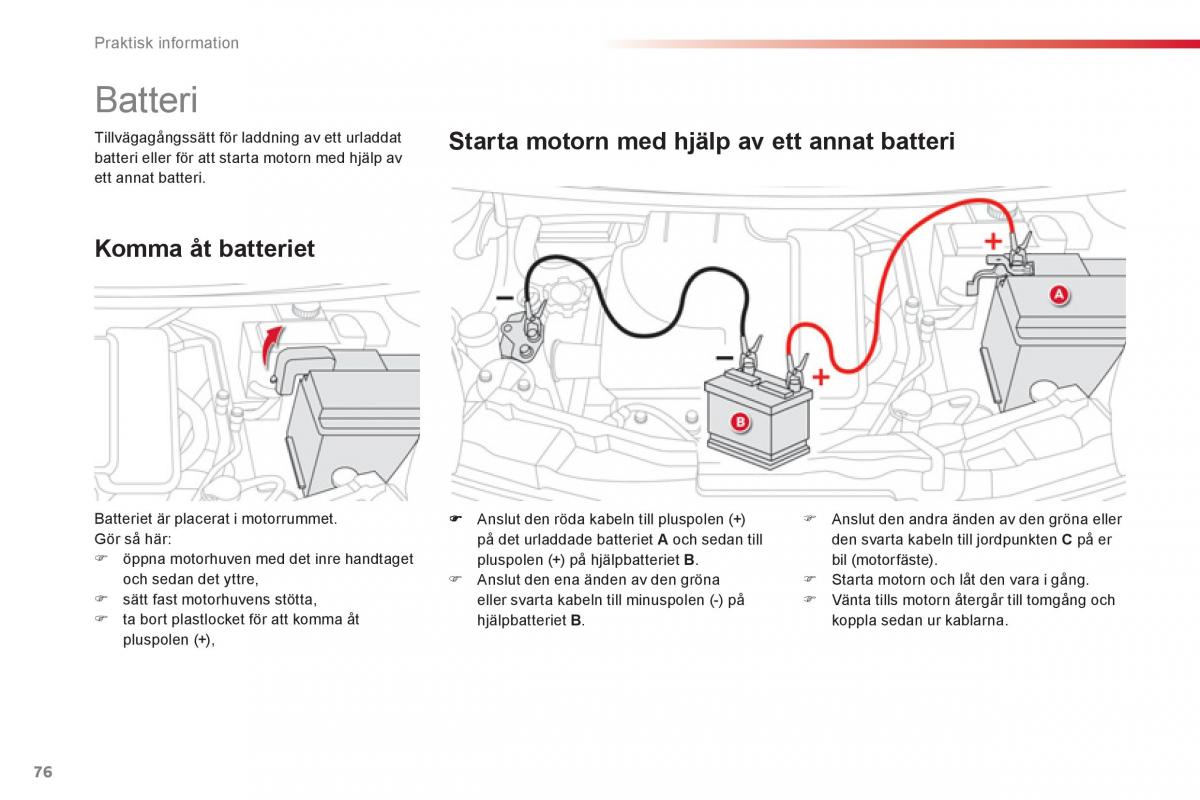 Citroen C1 I 1 instruktionsbok / page 78