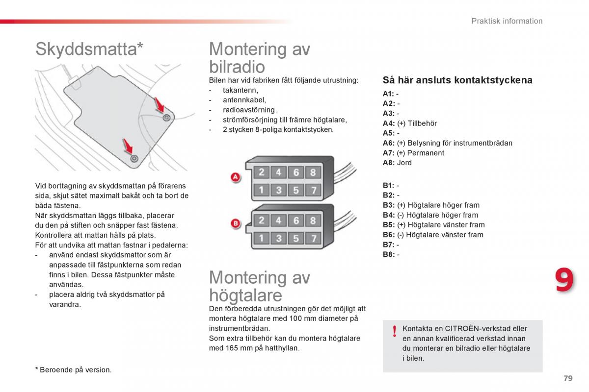 Citroen C1 I 1 instruktionsbok / page 81