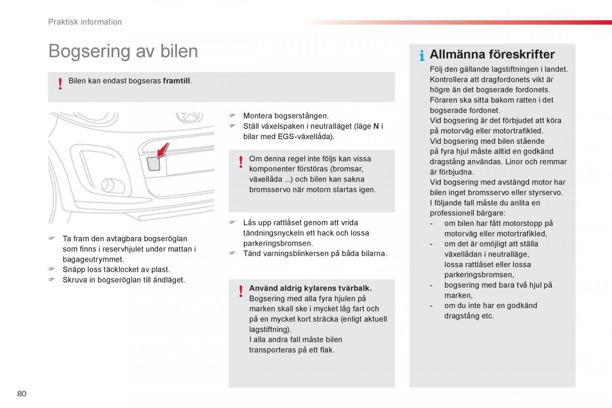 Citroen C1 I 1 instruktionsbok / page 82