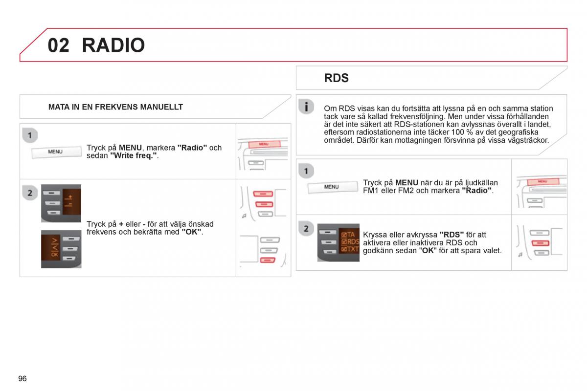 Citroen C1 I 1 instruktionsbok / page 98