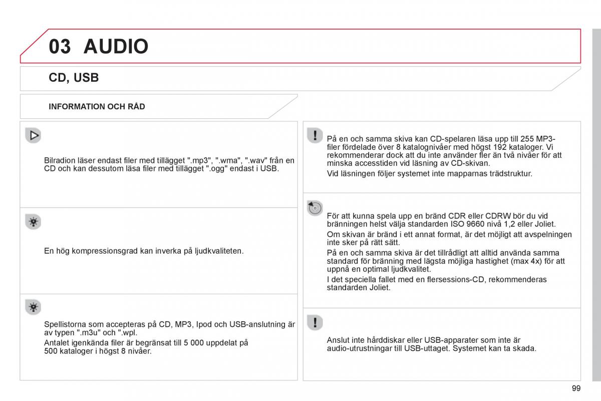 Citroen C1 I 1 instruktionsbok / page 101