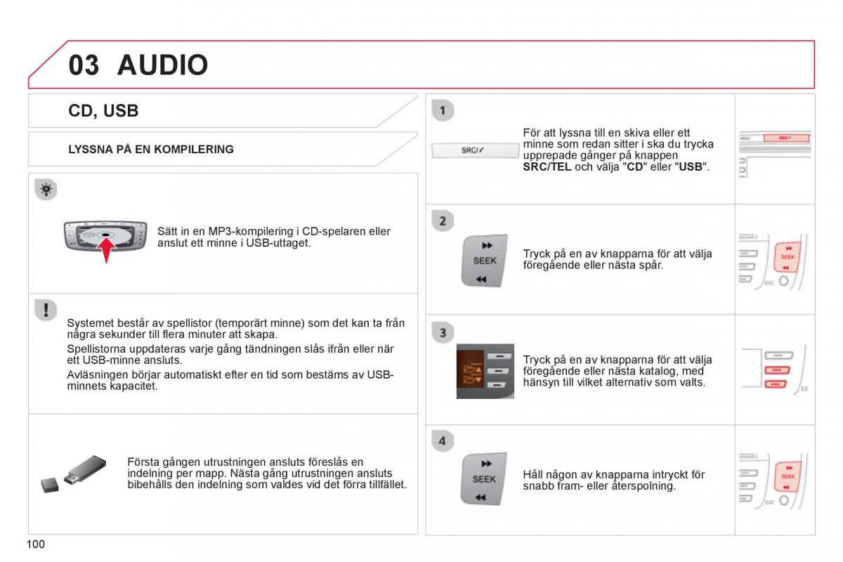 Citroen C1 I 1 instruktionsbok / page 102