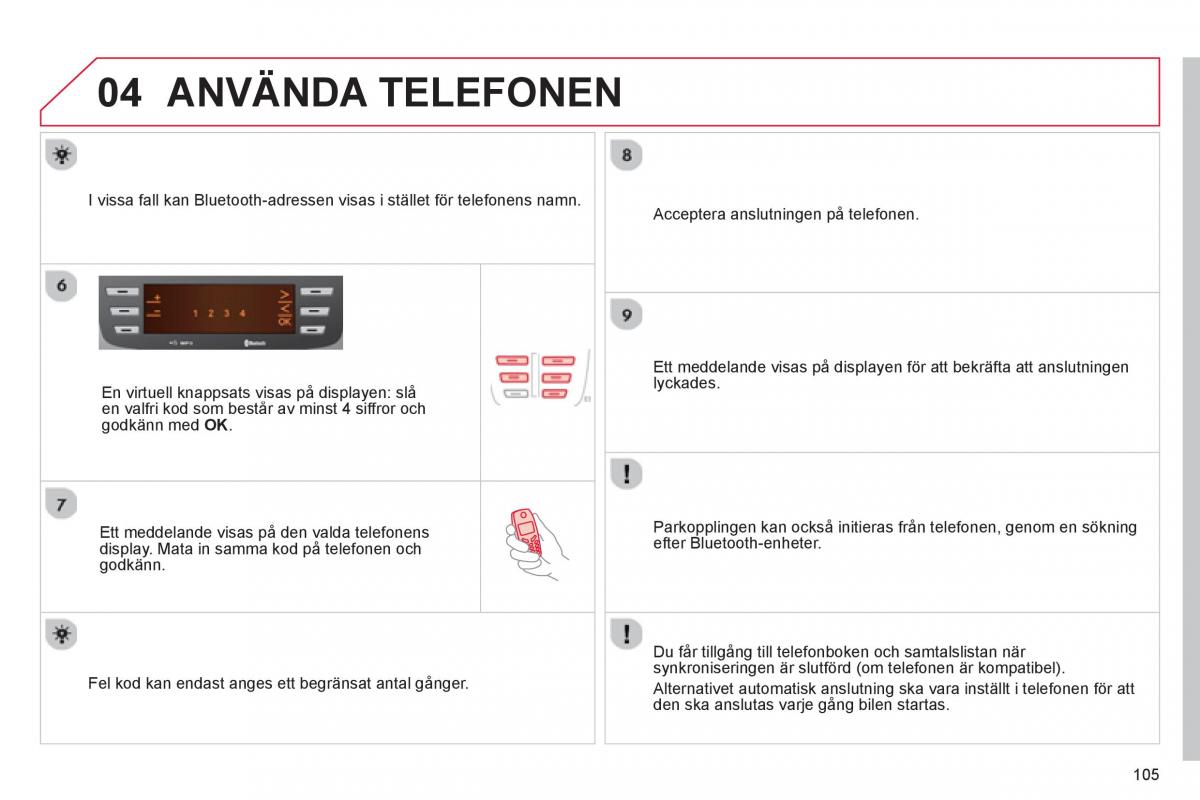 Citroen C1 I 1 instruktionsbok / page 107