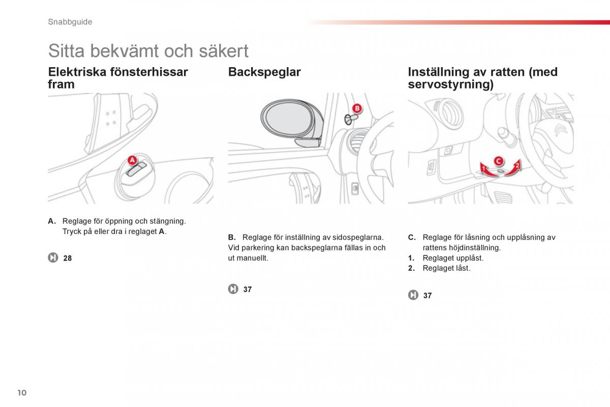 Citroen C1 I 1 instruktionsbok / page 12