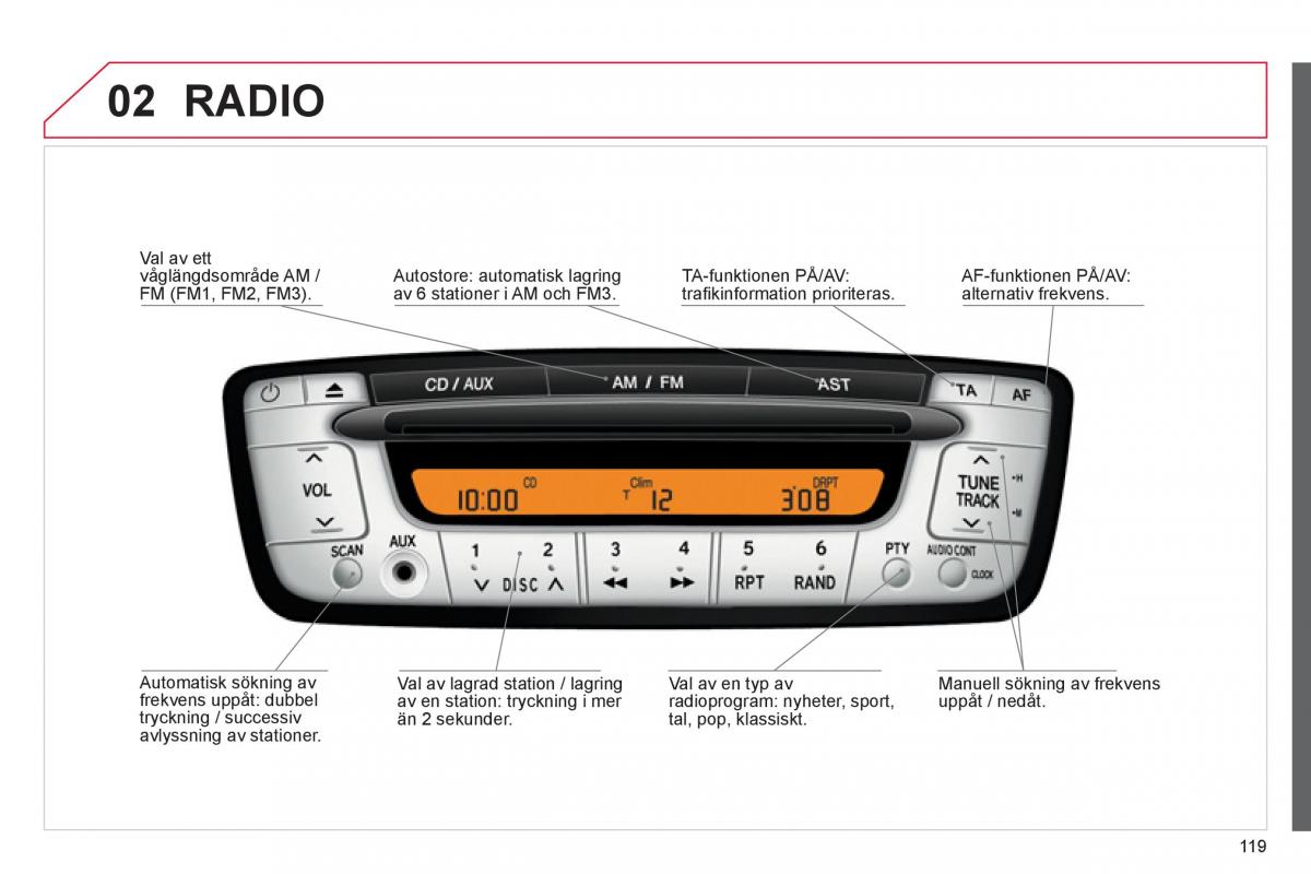 Citroen C1 I 1 instruktionsbok / page 121