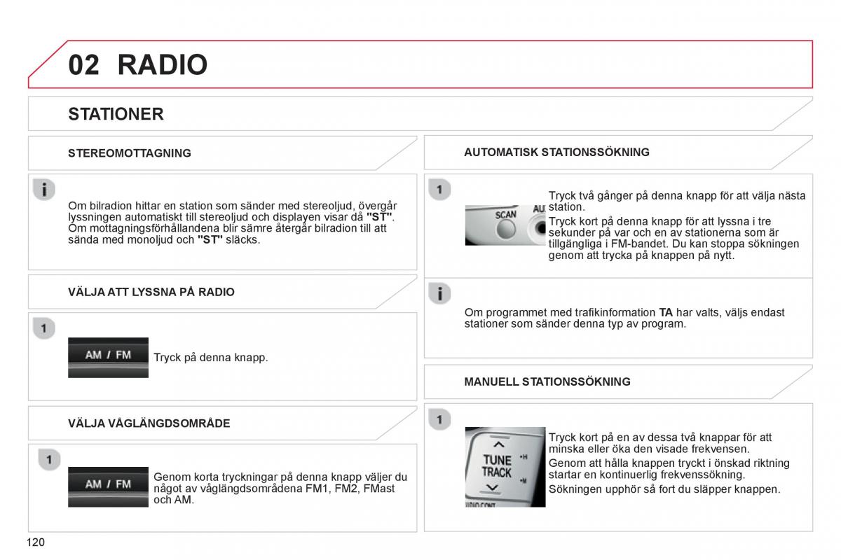 Citroen C1 I 1 instruktionsbok / page 122