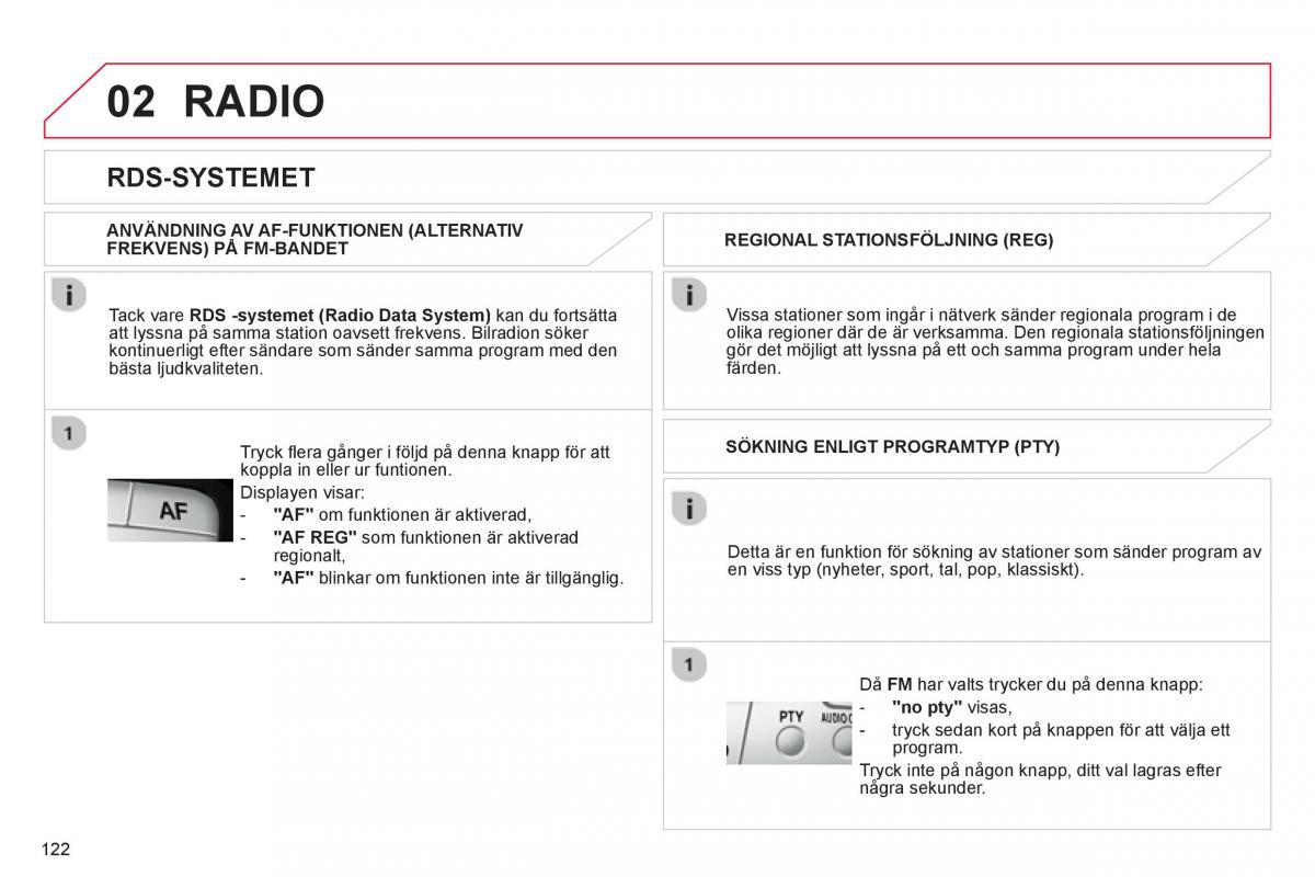 Citroen C1 I 1 instruktionsbok / page 124