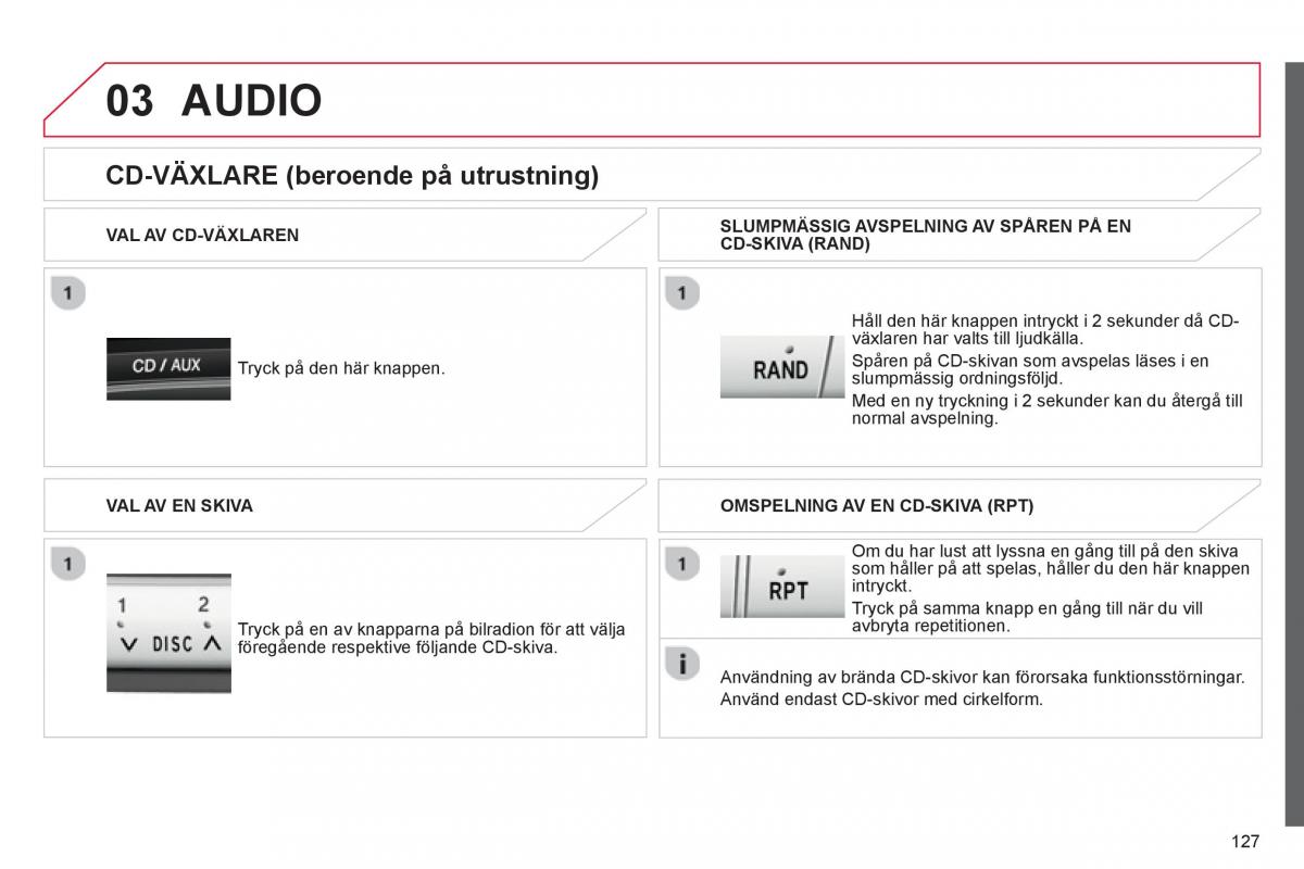 Citroen C1 I 1 instruktionsbok / page 129