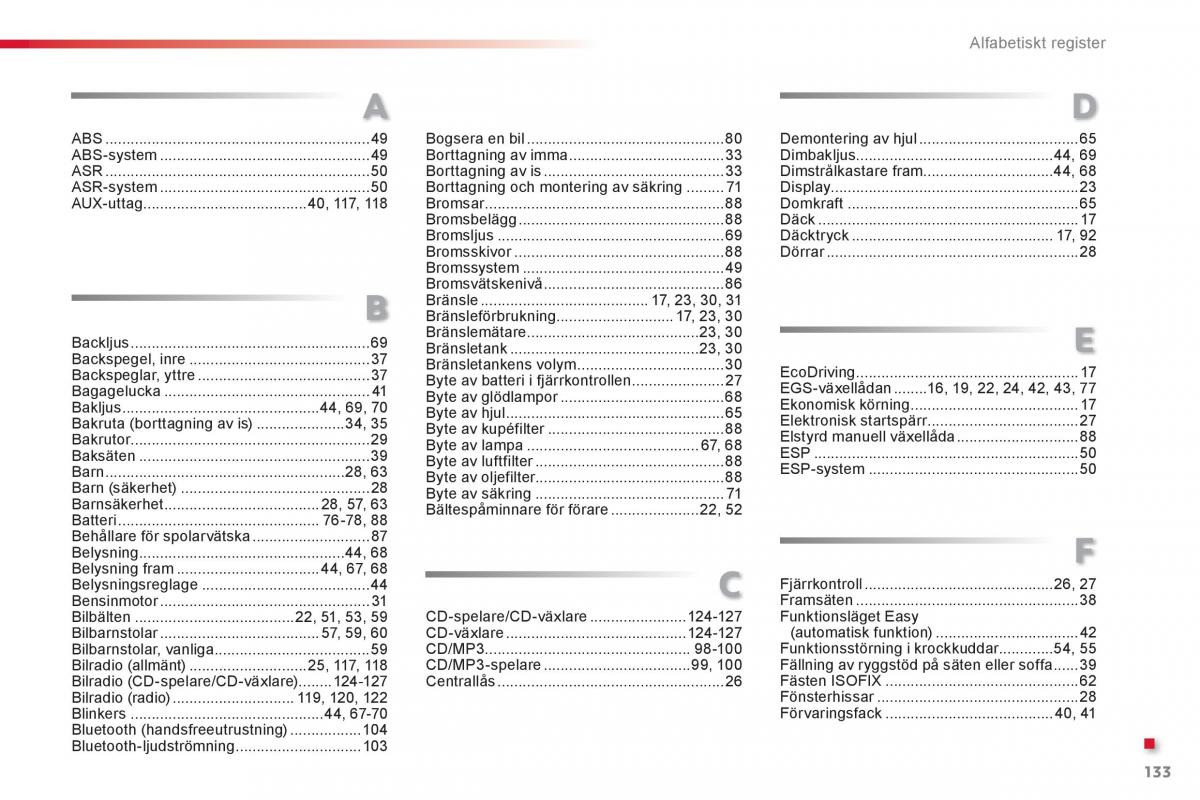 Citroen C1 I 1 instruktionsbok / page 135