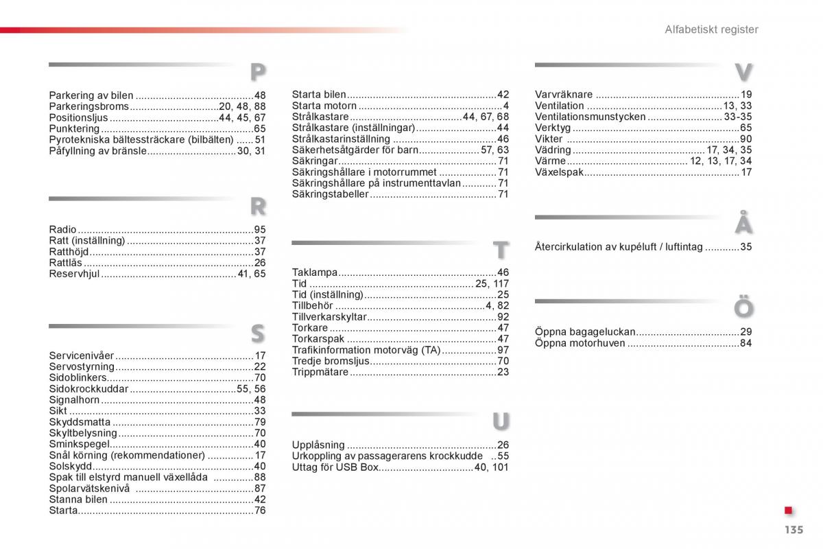 Citroen C1 I 1 instruktionsbok / page 137