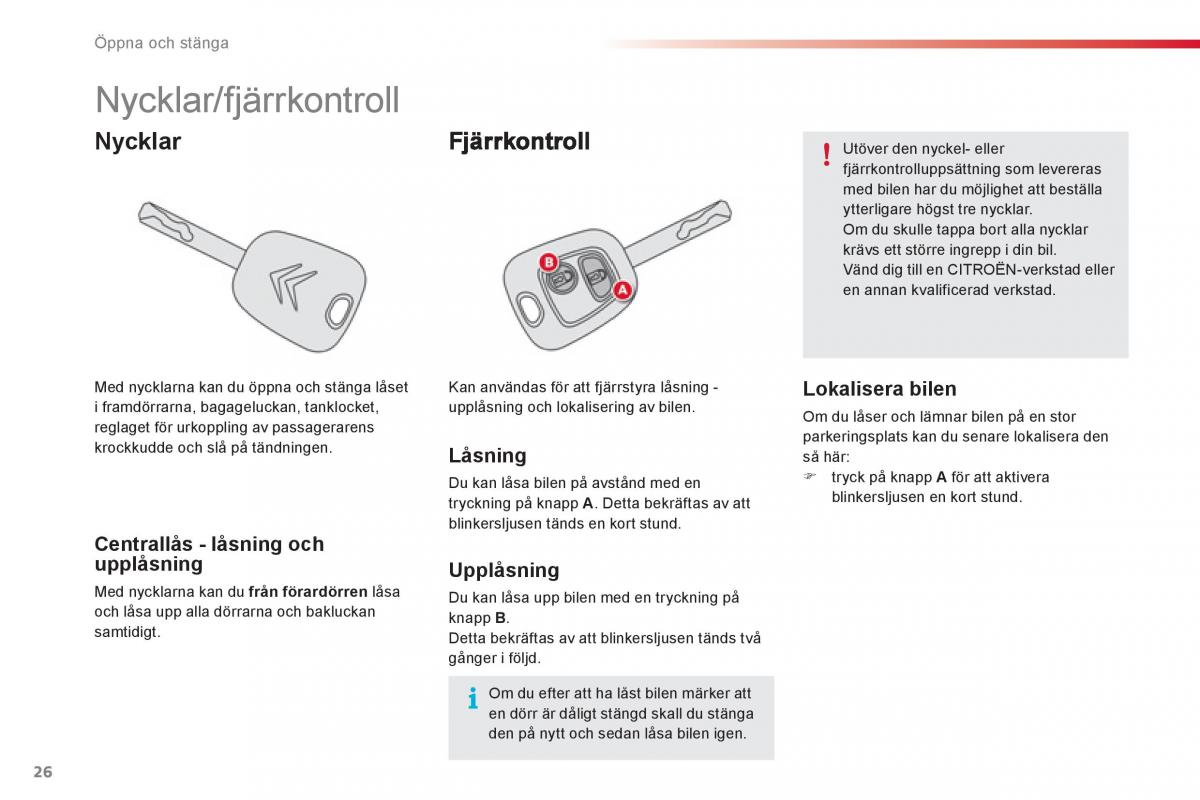 Citroen C1 I 1 instruktionsbok / page 28