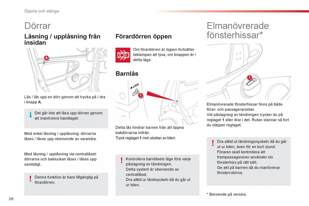 Citroen C1 I 1 instruktionsbok / page 30