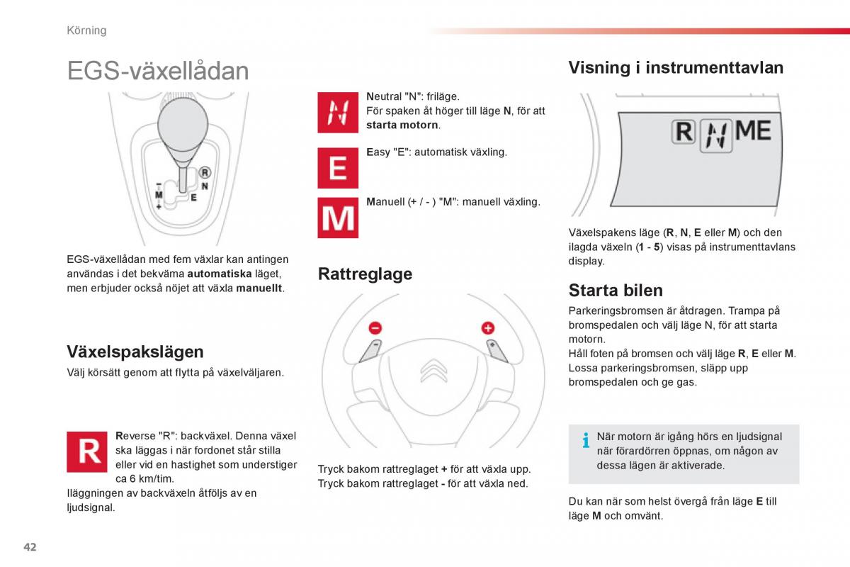 Citroen C1 I 1 instruktionsbok / page 44