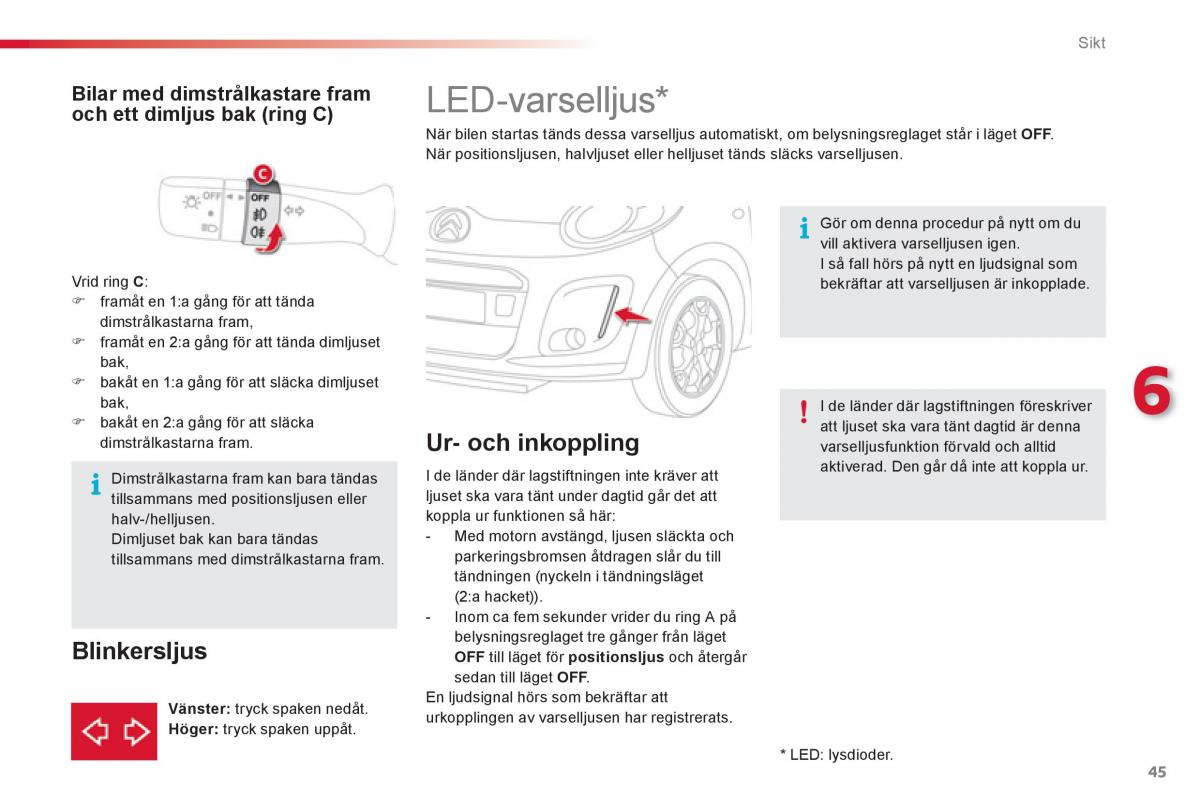 Citroen C1 I 1 instruktionsbok / page 47