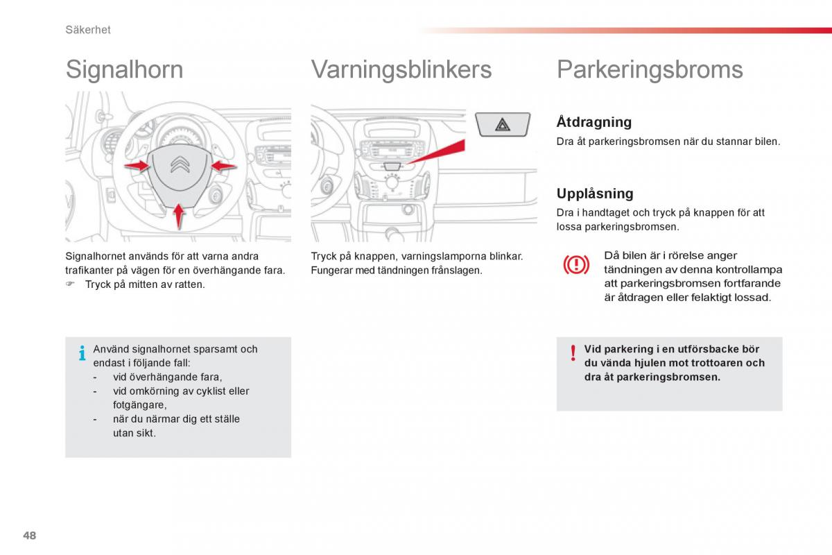 Citroen C1 I 1 instruktionsbok / page 50