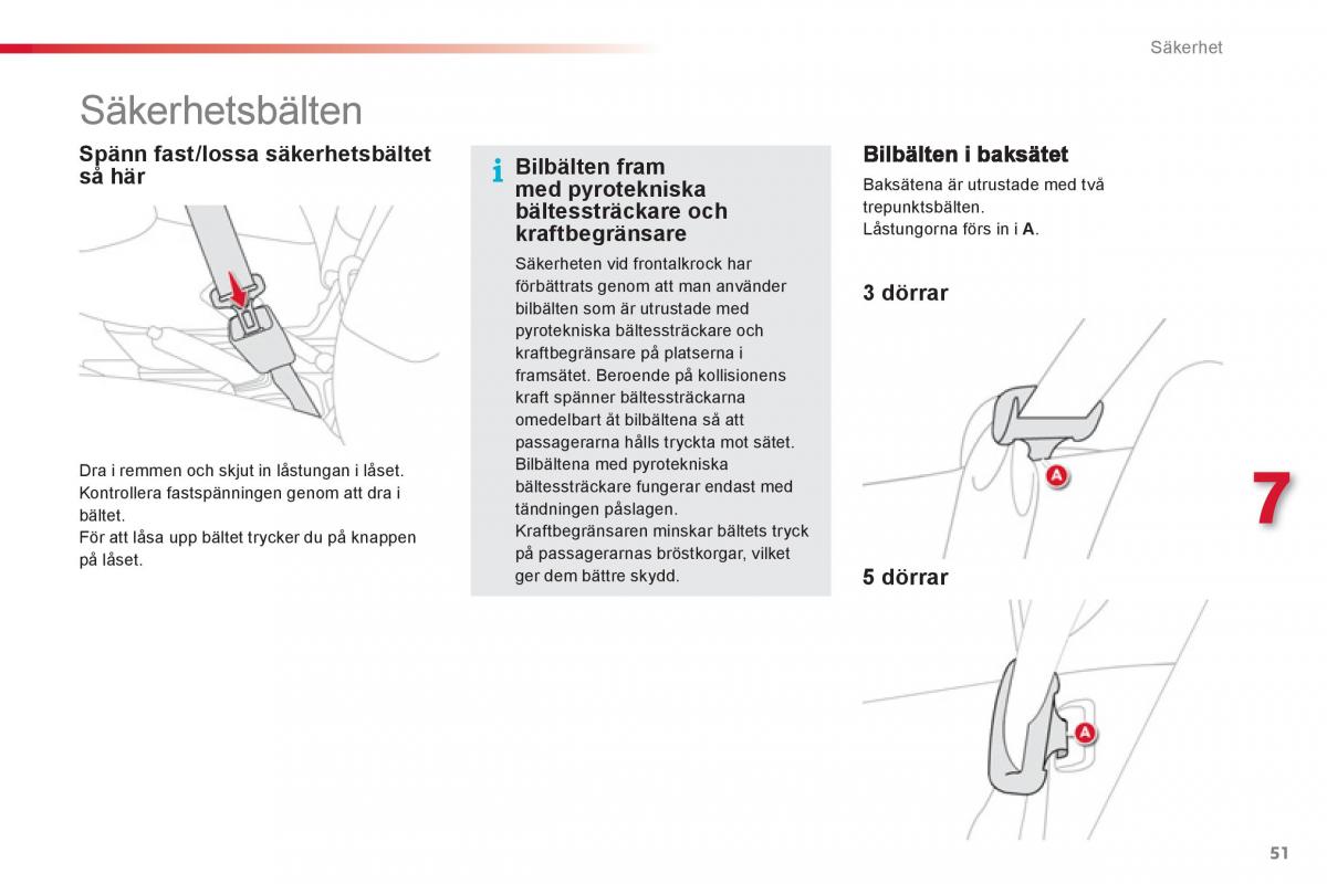 Citroen C1 I 1 instruktionsbok / page 53