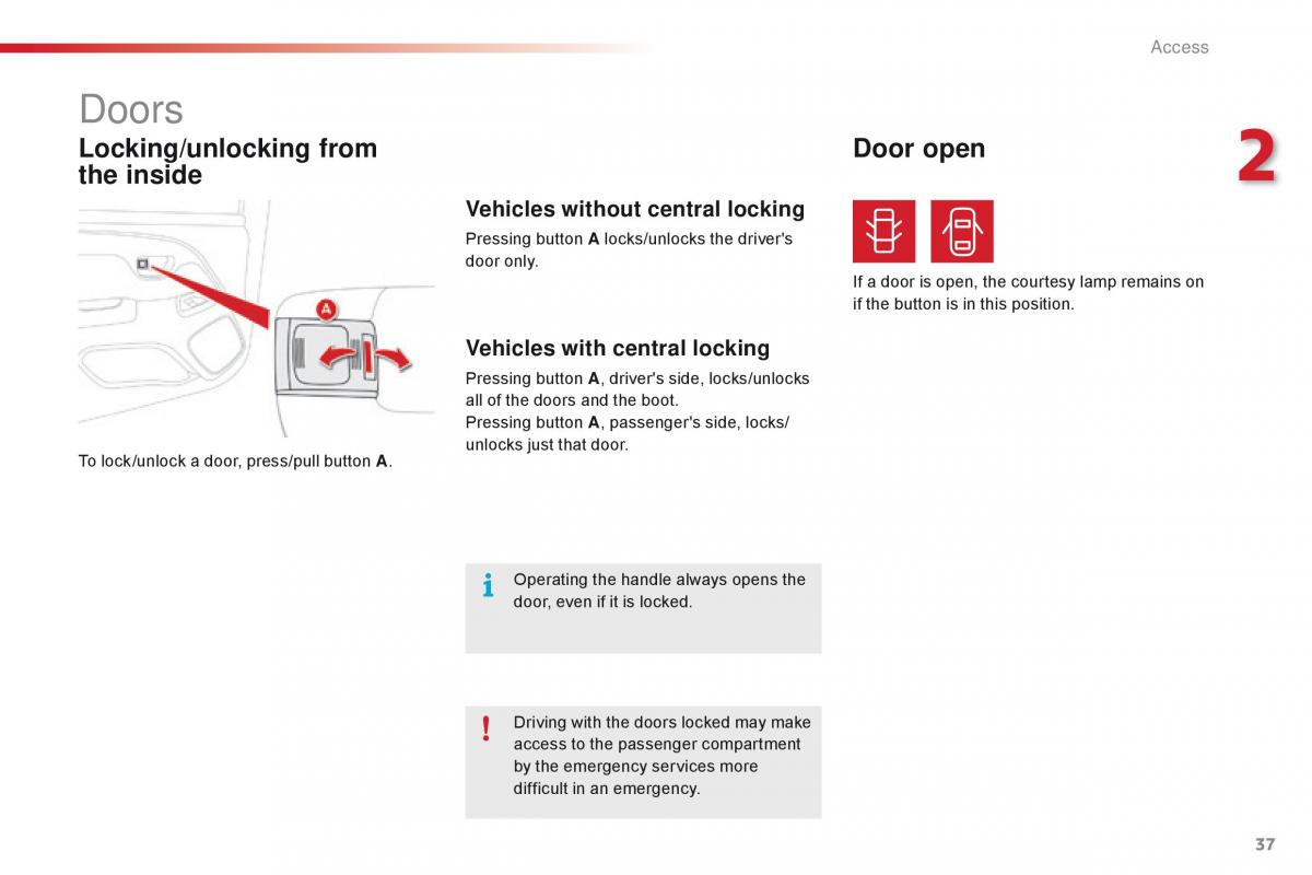 Citroen C1 II 2 owners manual / page 39