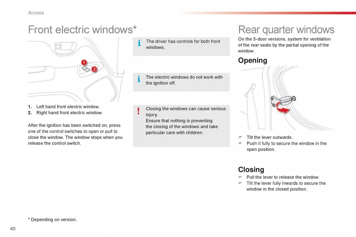 Citroen C1 II 2 owners manual / page 42