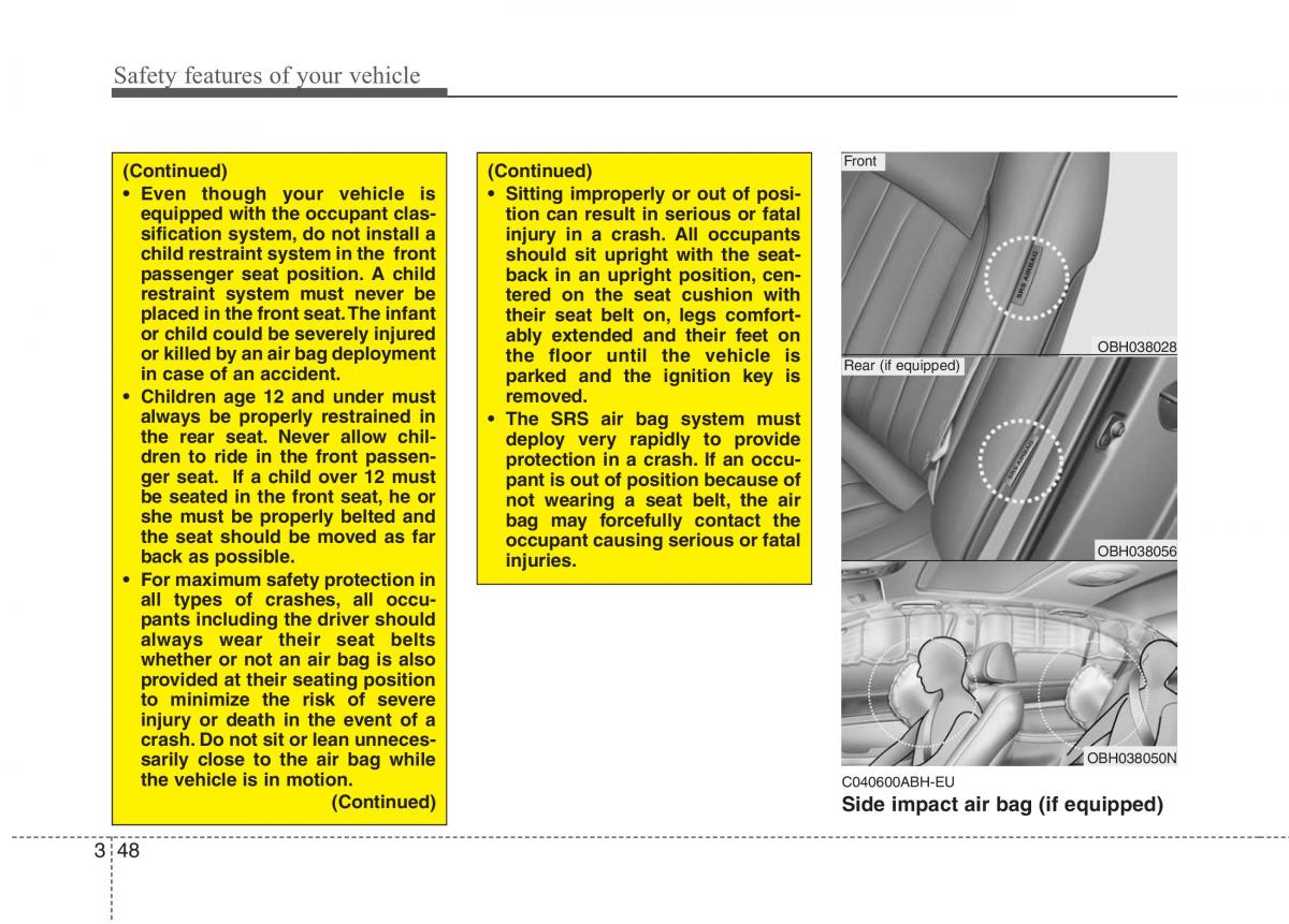 Hyundai Genesis I 1 owners manual / page 67