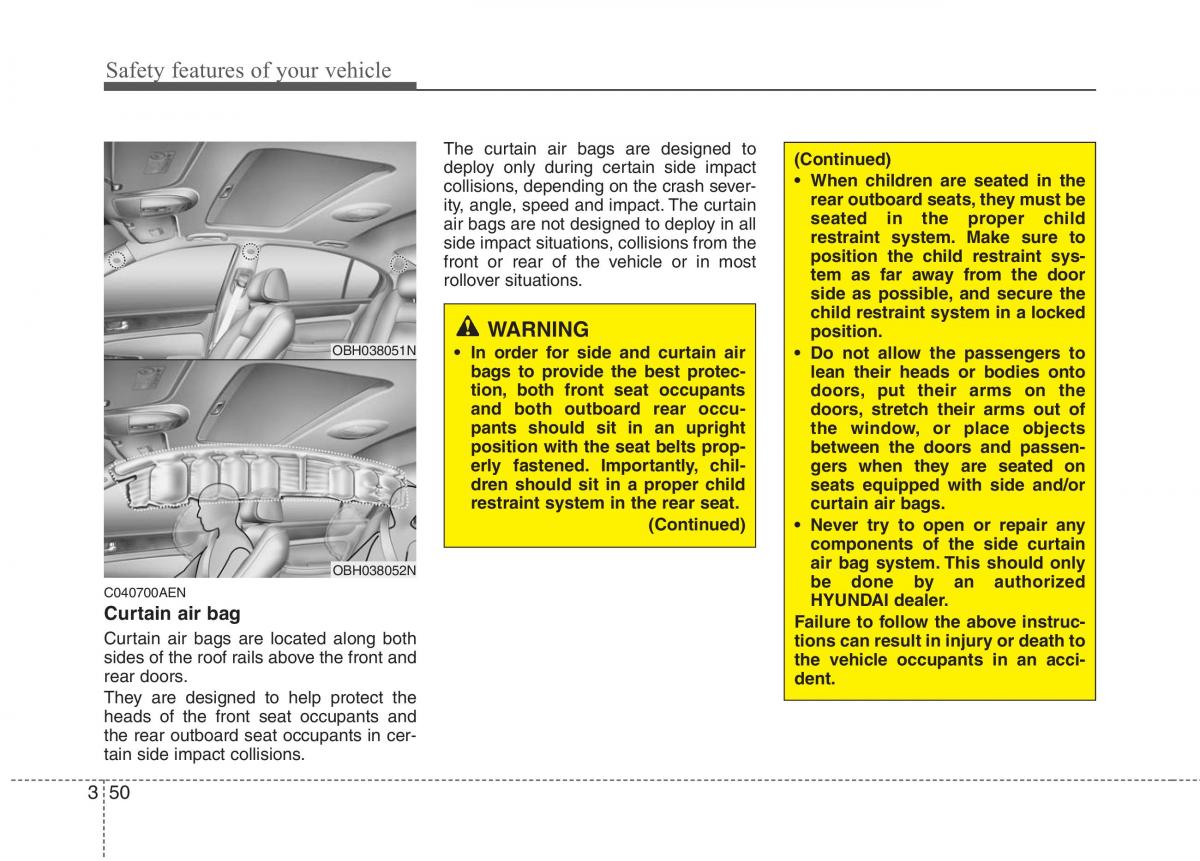 Hyundai Genesis I 1 owners manual / page 69