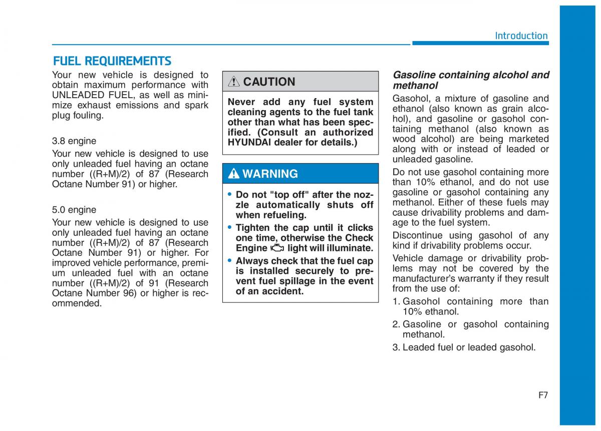 Hyundai Genesis II 2 owners manual / page 7