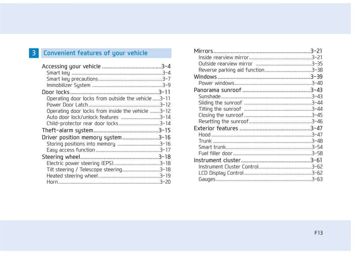 Hyundai Genesis II 2 owners manual / page 13