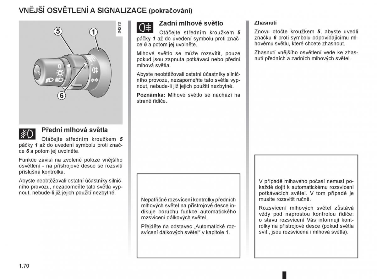 Renault Modus navod k obsludze / page 76