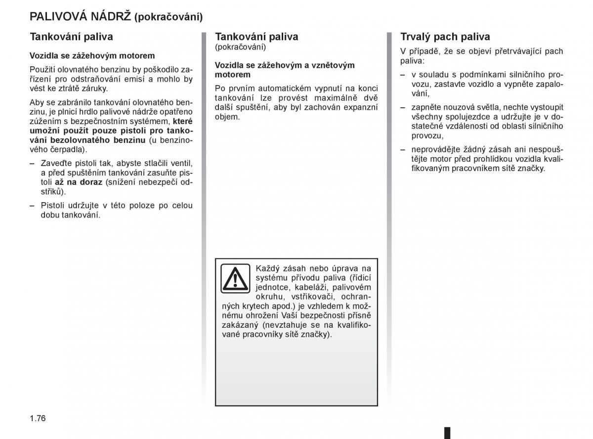 Renault Modus navod k obsludze / page 82