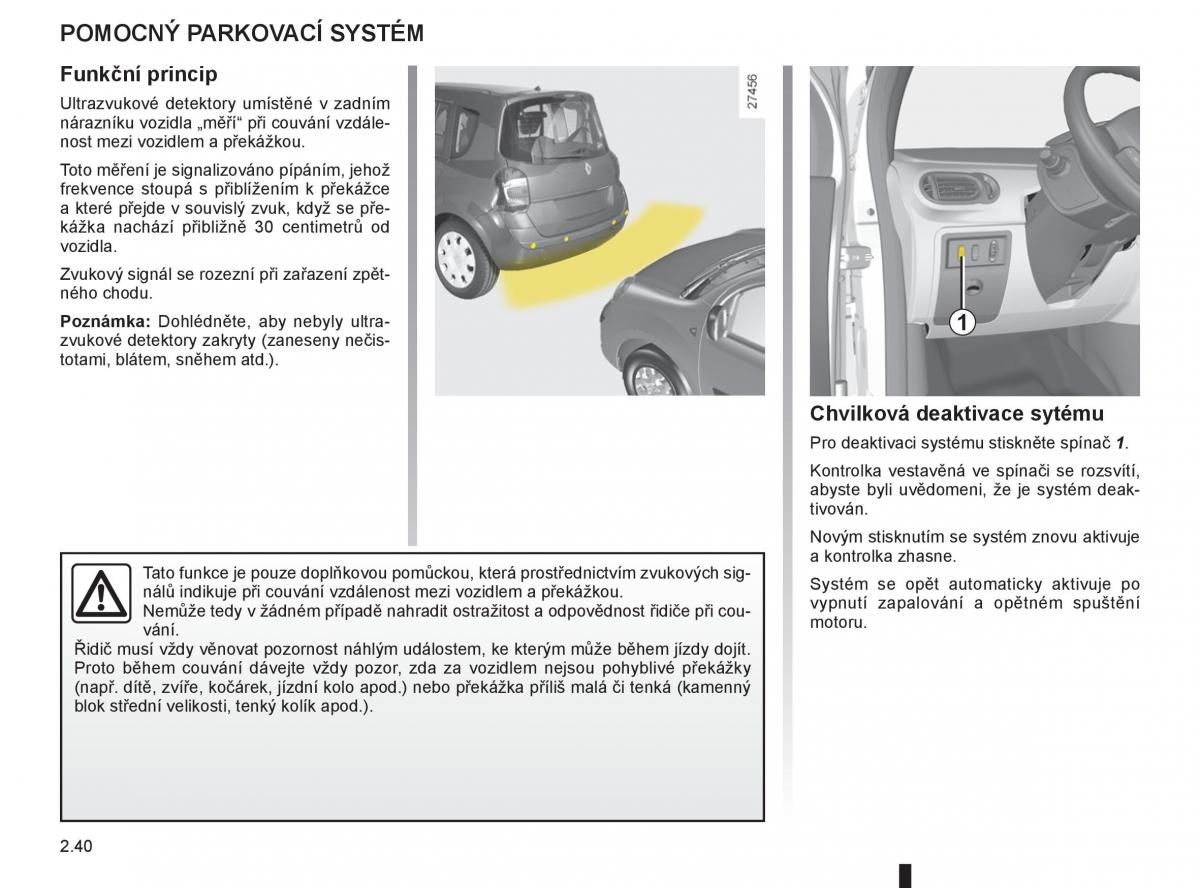 Renault Modus navod k obsludze / page 122