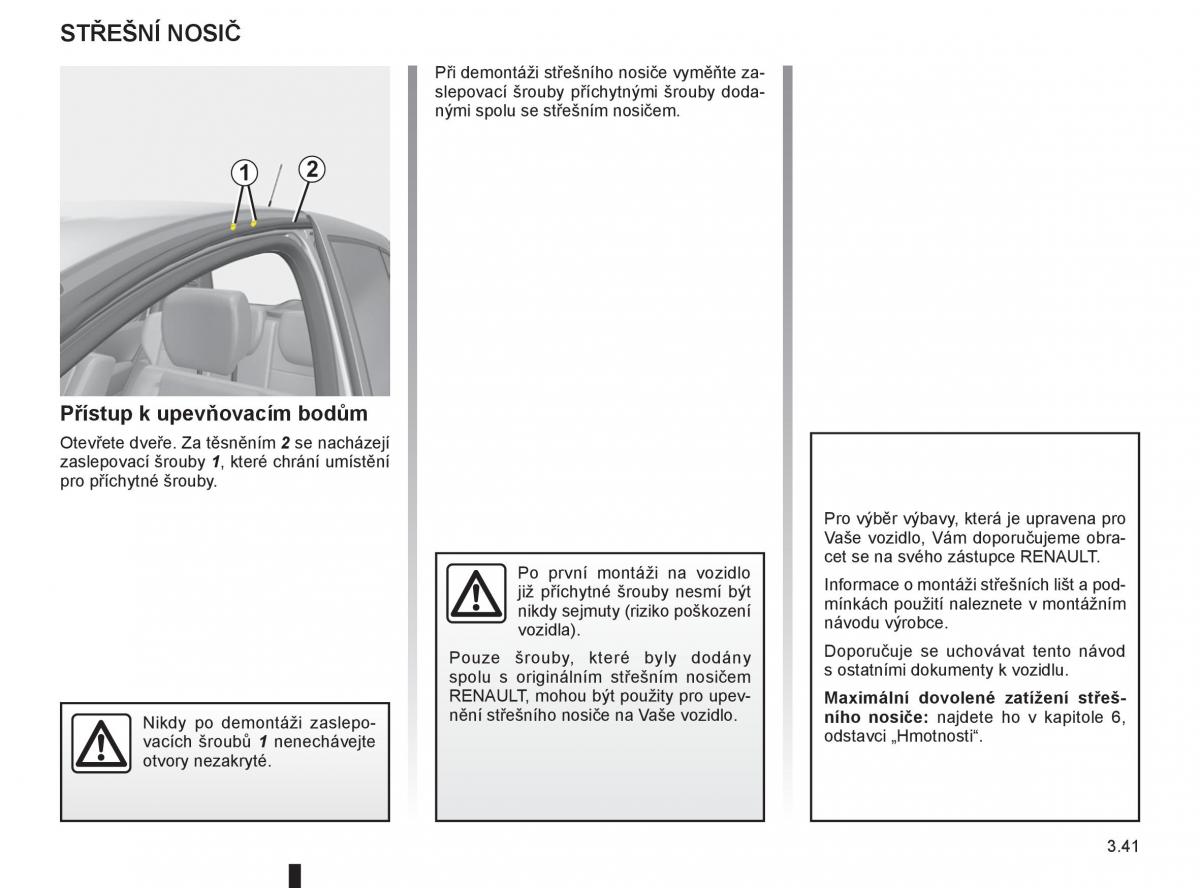 Renault Modus navod k obsludze / page 165