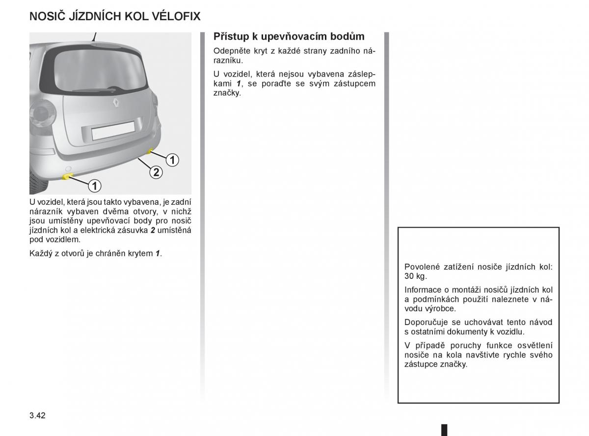 Renault Modus navod k obsludze / page 166