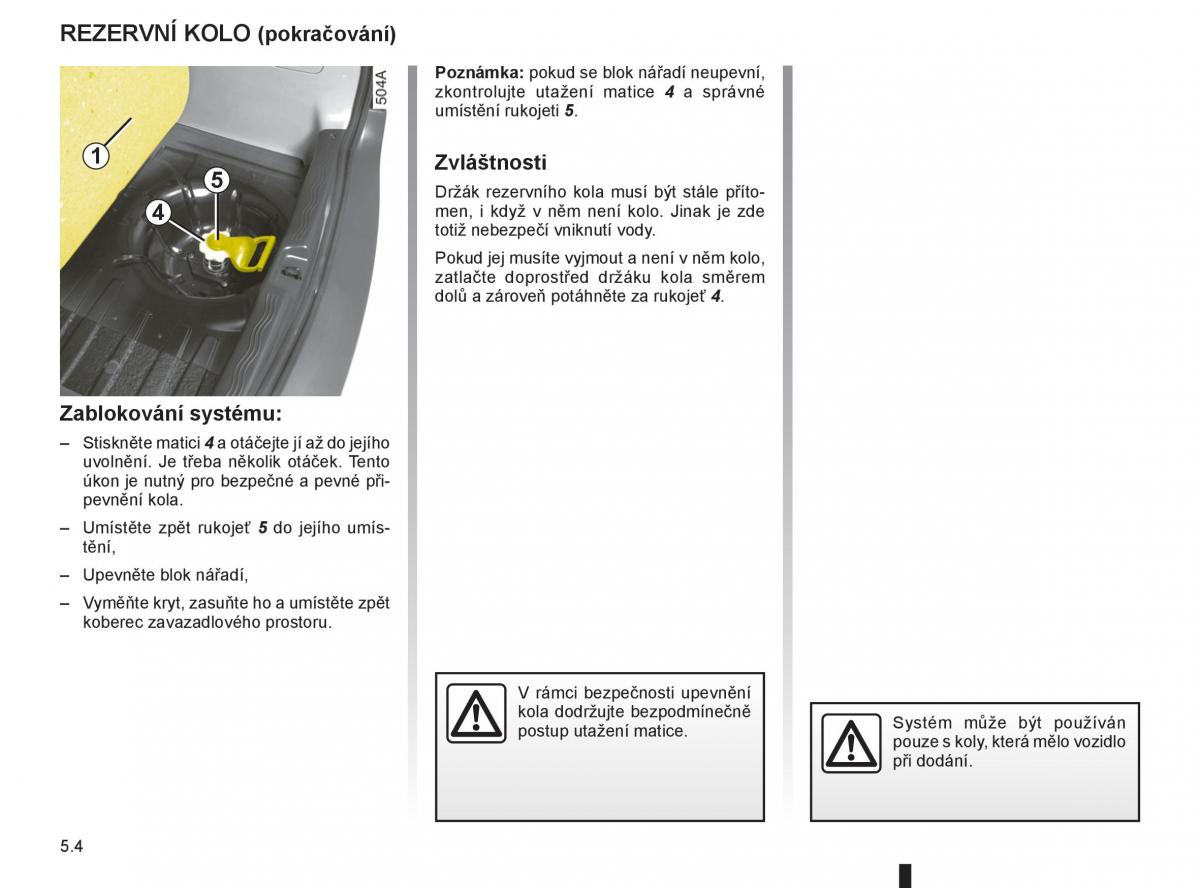 Renault Modus navod k obsludze / page 186