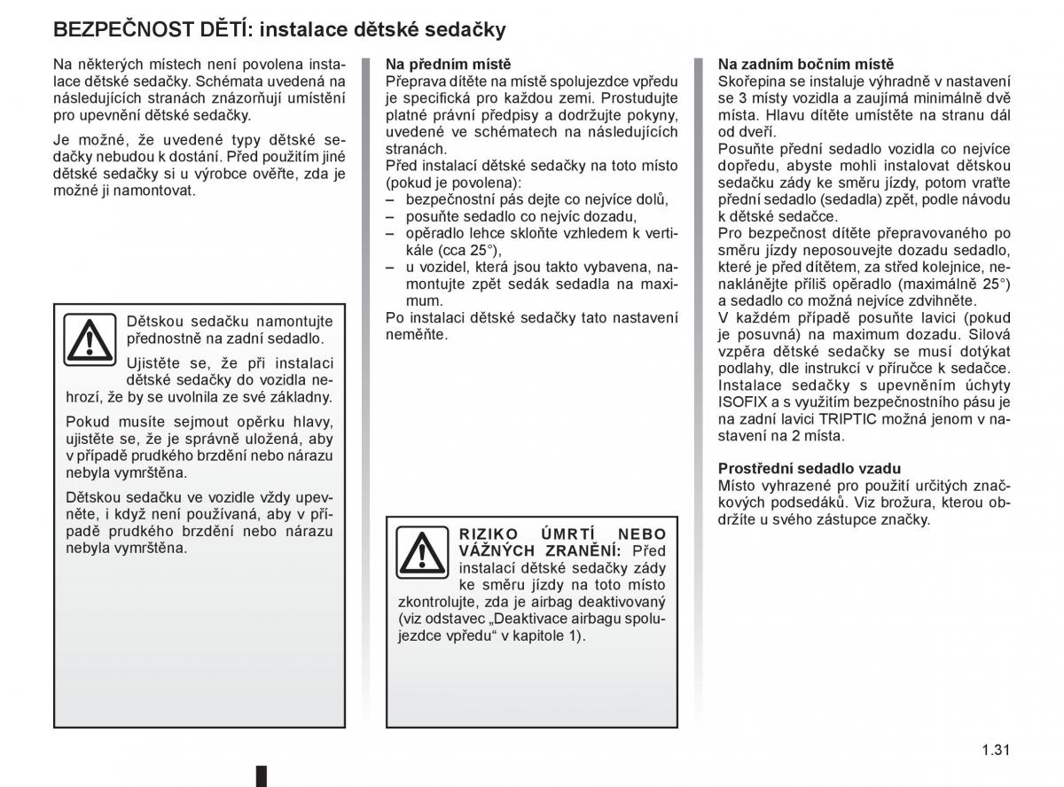 Renault Modus navod k obsludze / page 37