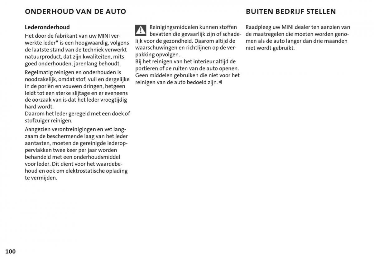 Mini Cooper One I 1 handleiding / page 103