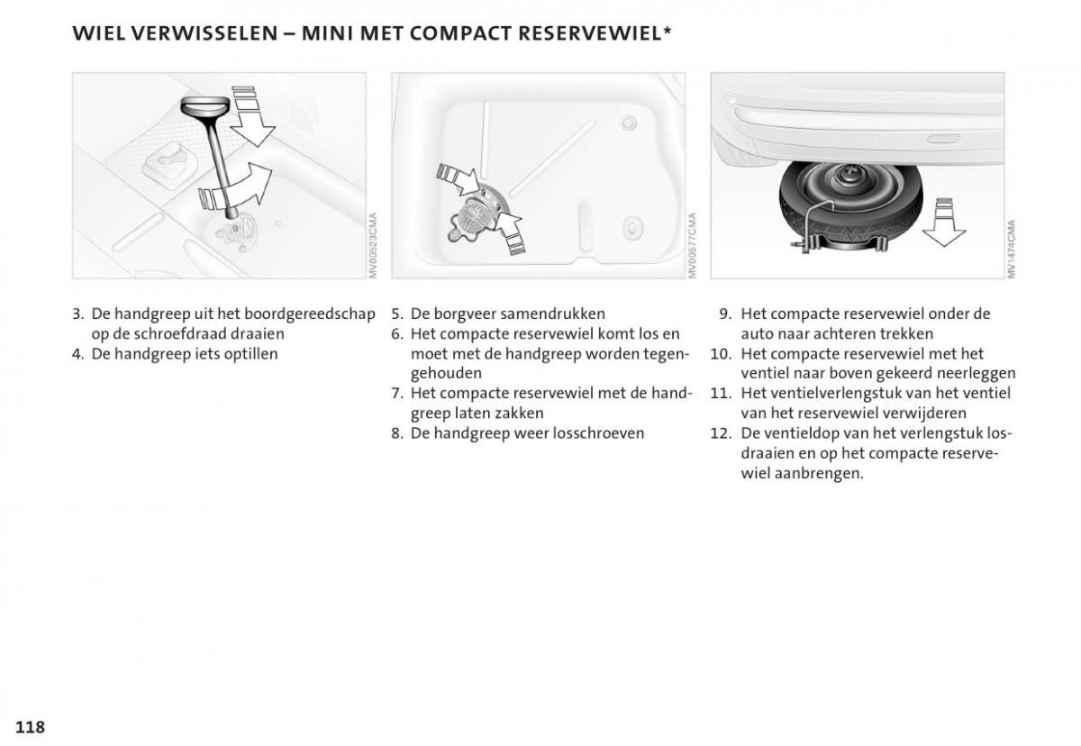 Mini Cooper One I 1 handleiding / page 121