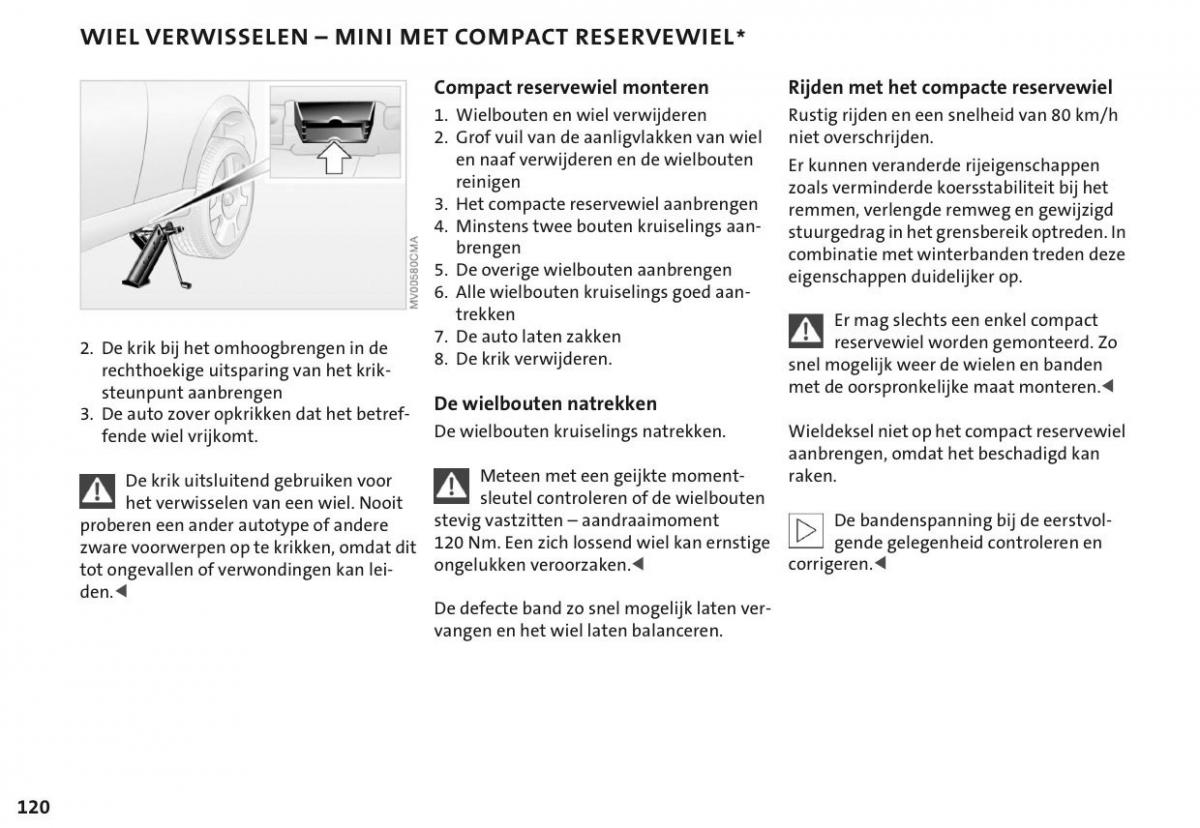 Mini Cooper One I 1 handleiding / page 123