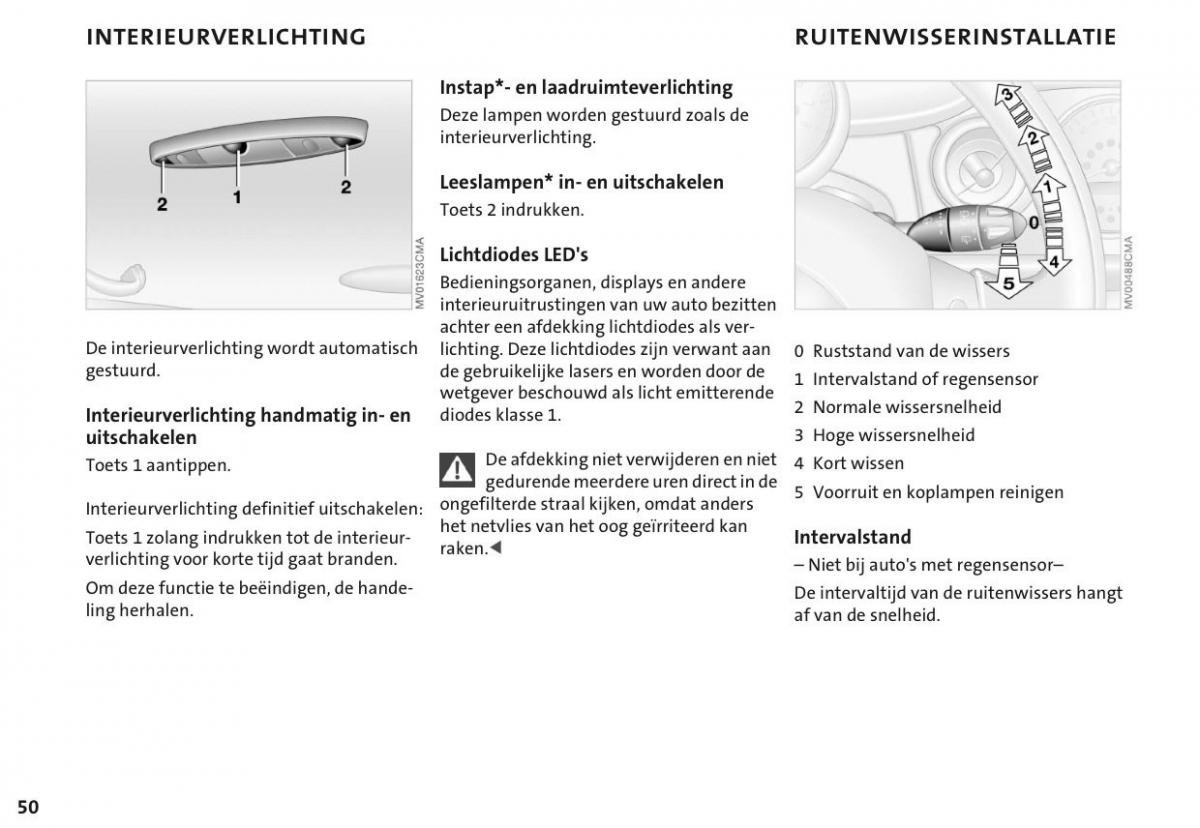 Mini Cooper One I 1 handleiding / page 53