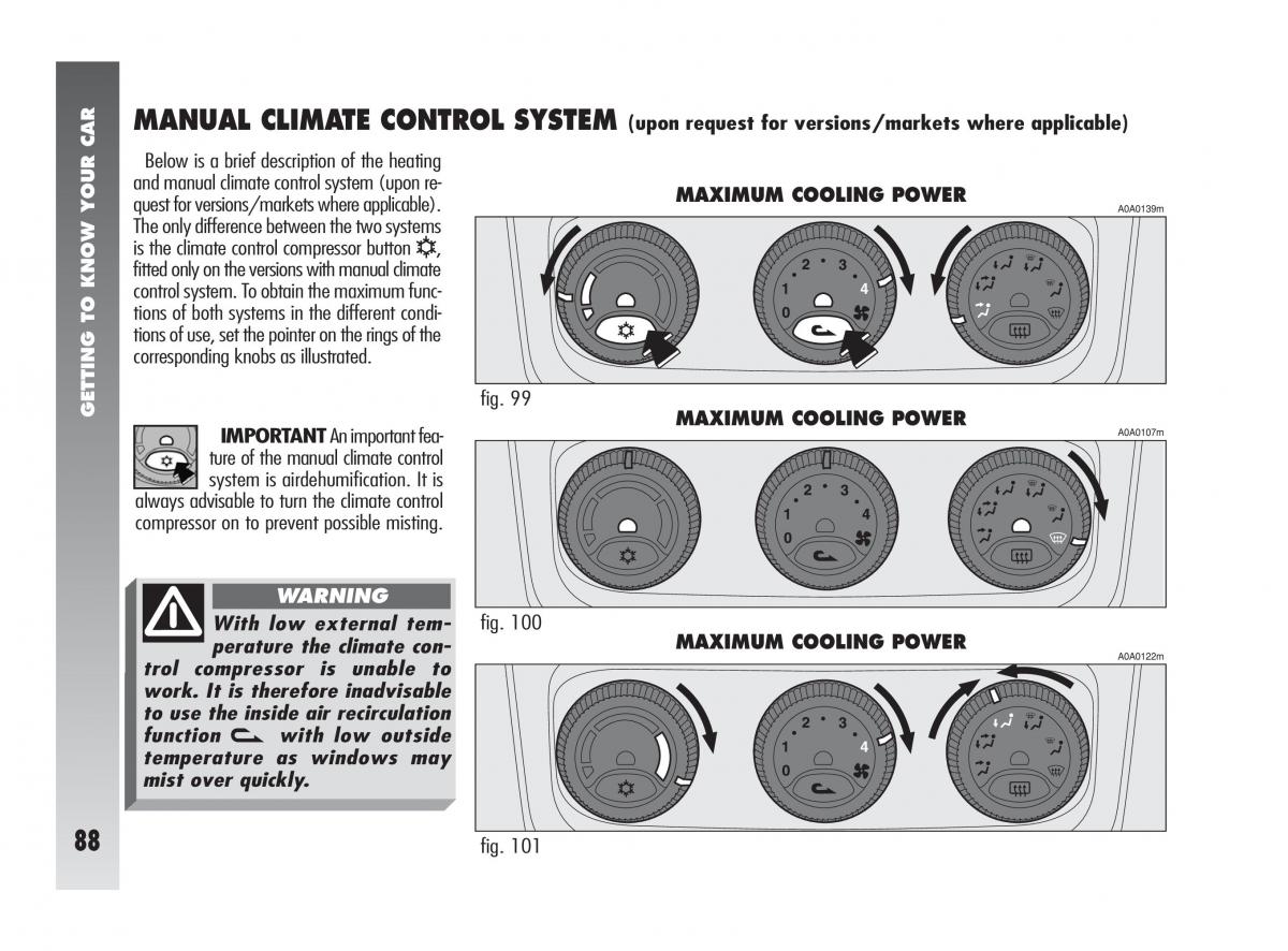 Alfa Romeo 147 owners manual / page 89