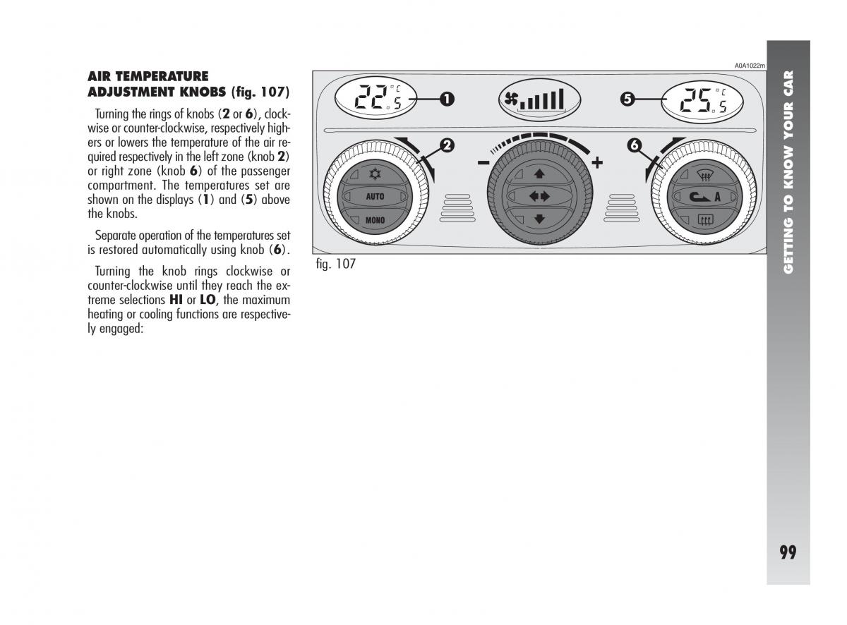 Alfa Romeo 147 owners manual / page 100