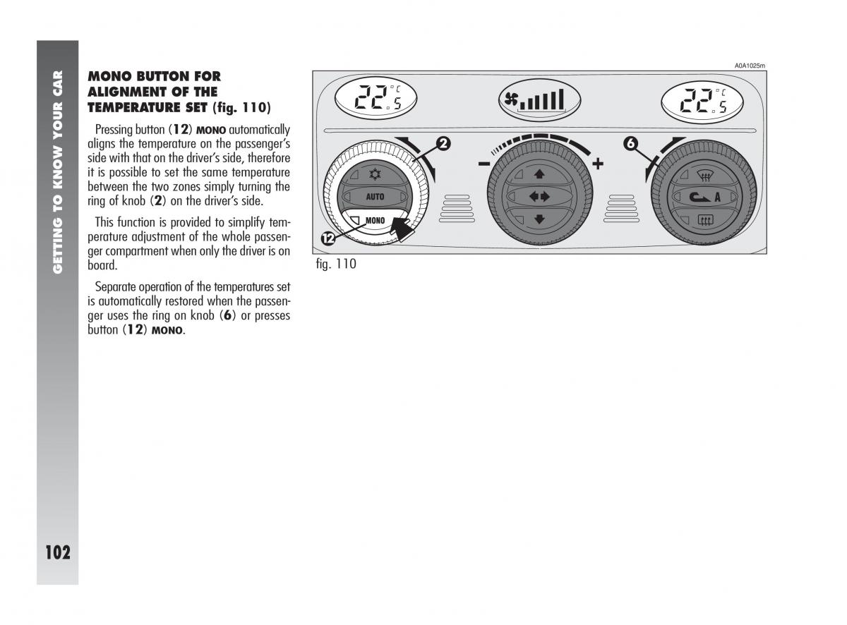 Alfa Romeo 147 owners manual / page 103