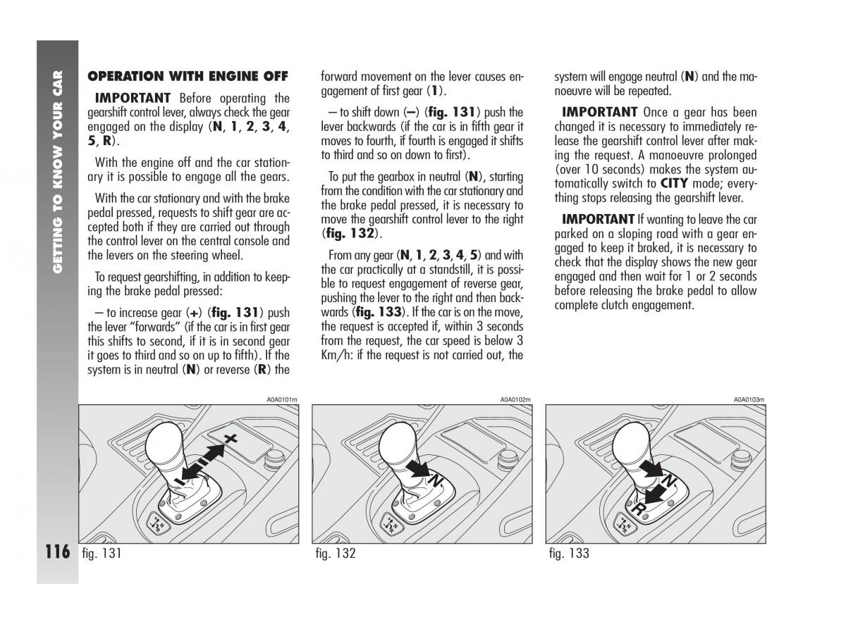 Alfa Romeo 147 owners manual / page 117