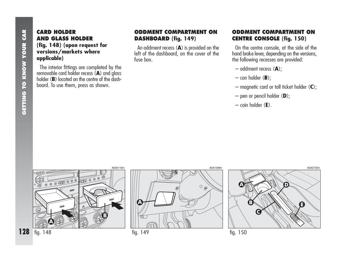 Alfa Romeo 147 owners manual / page 129