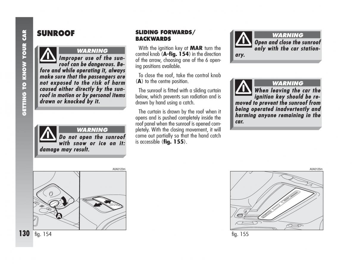 Alfa Romeo 147 owners manual / page 131