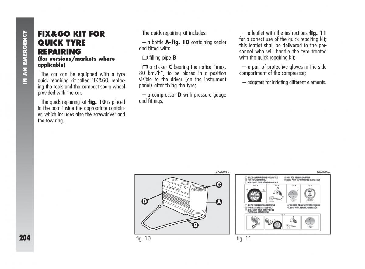 Alfa Romeo 147 owners manual / page 205