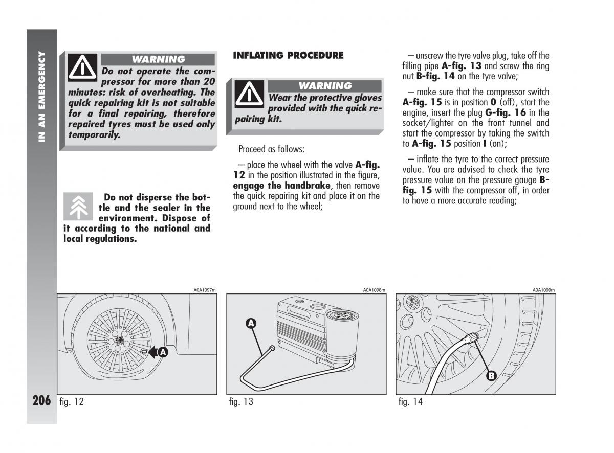 Alfa Romeo 147 owners manual / page 207