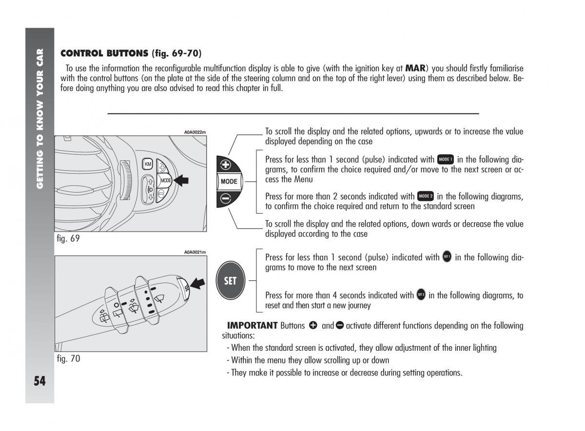 Alfa Romeo 147 GTA owners manual / page 55